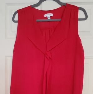 EUC Calvin Klein Sleeveless V-neck Top - Cranberry